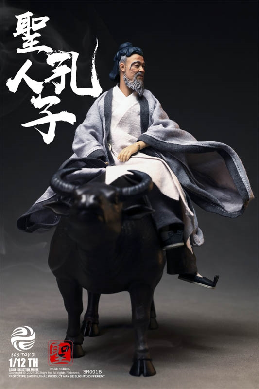 Confucius The Sage Teacher Riding Water Buffalo Eastward - Sage Series - 303 Toys 1/12 Scale Figure