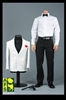 Royal Agent Suit Set - White Version - No Head - AFS Toys 1/6 Scale