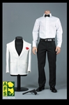 Royal Agent Suit Set - White Version - No Head - AFS Toys 1/6 Scale