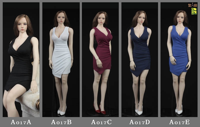 Women's Sleeveless Dress - Five Color Options - AFS 1/6 Scale Accessory Set