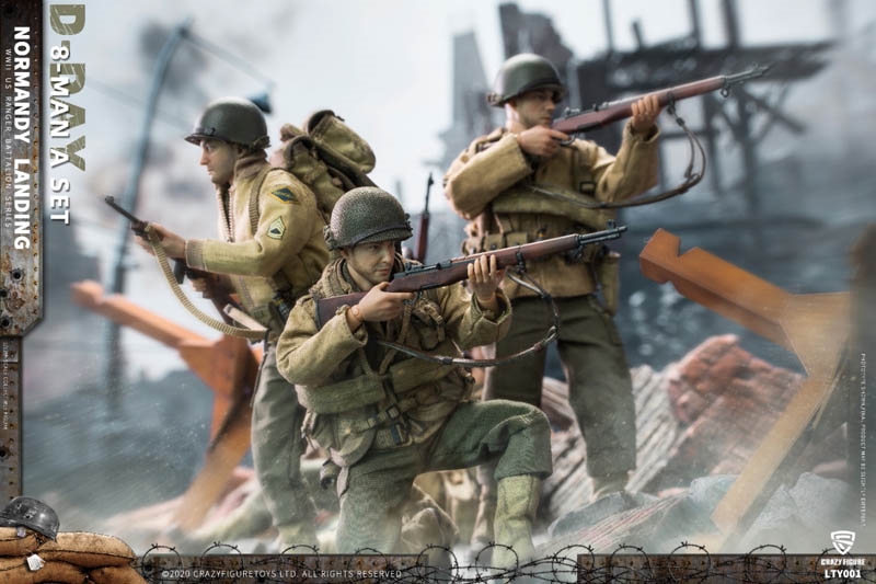 US Army On D-Day Set Deluxe Edition - World War II - Crazy Figure 1/12  Scale Figure Set