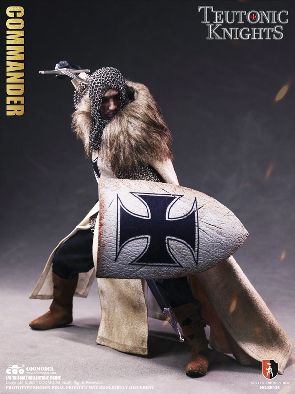 Commander Teutonic Knights Holy Land Guard White Bronze Edition - Series of Empires - COO Model 1/6 Scale Figure