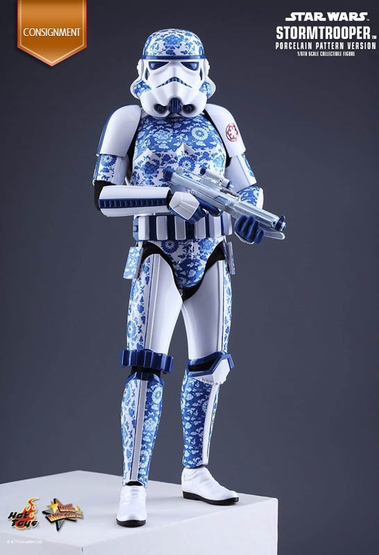 Porcelain Pattern Storm Trooper - Star Wars Episode 4 - Hot Toys MMS401 1/6 Scale Figure - CONSIGNMENT