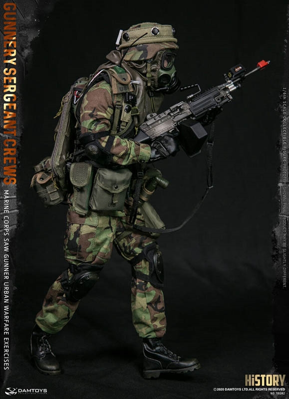 Gunnery Sgt. Crews - SAW GUNNER - Marine Corps Urban Warfare Exercises -  DAM Toys 1/6 Scale