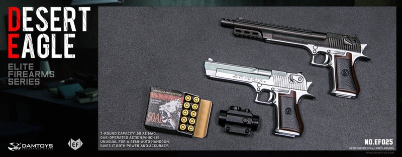 Desert Eagle - Steel Silver Version - DAM Toys 1/6 Scale Accessory