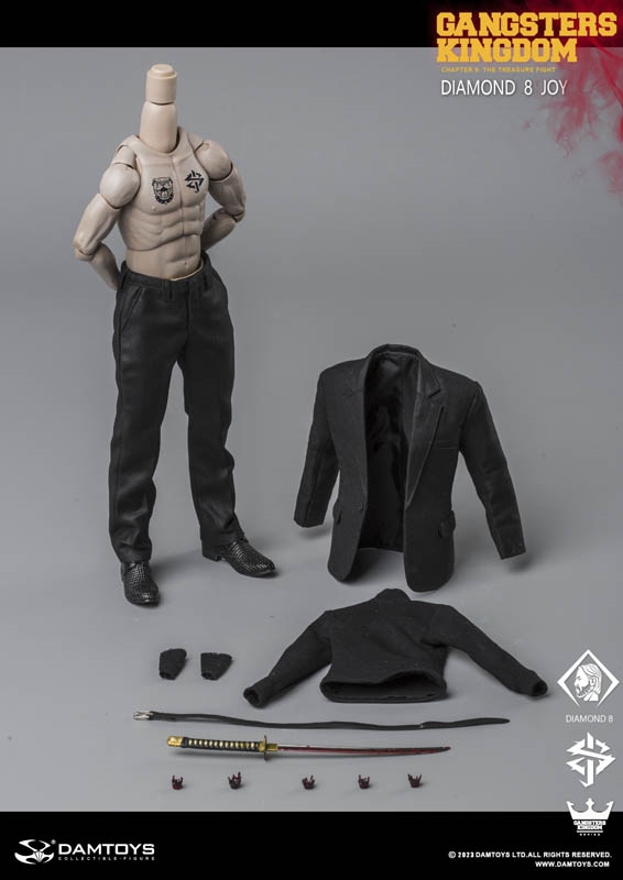 Suit and Accessories - Diamond 8 - Gangster's Kingdom - DAM Toys 1/6 Scale Accessory