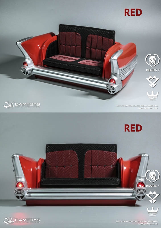 Car Sofa for August Hearts 7 in Red - Poker Kingdom - DAM Toys 1/6 Scale Figure