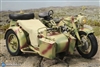 German Zündapp KS 750 Motorcycle with Sidecar Camo Version - World War II - DiD/3R 1/6 Scale Vehicle Accessory