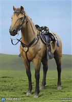 Brown Standing  War Horse - US Civil War era with Tack 1/6 Scale Figure
