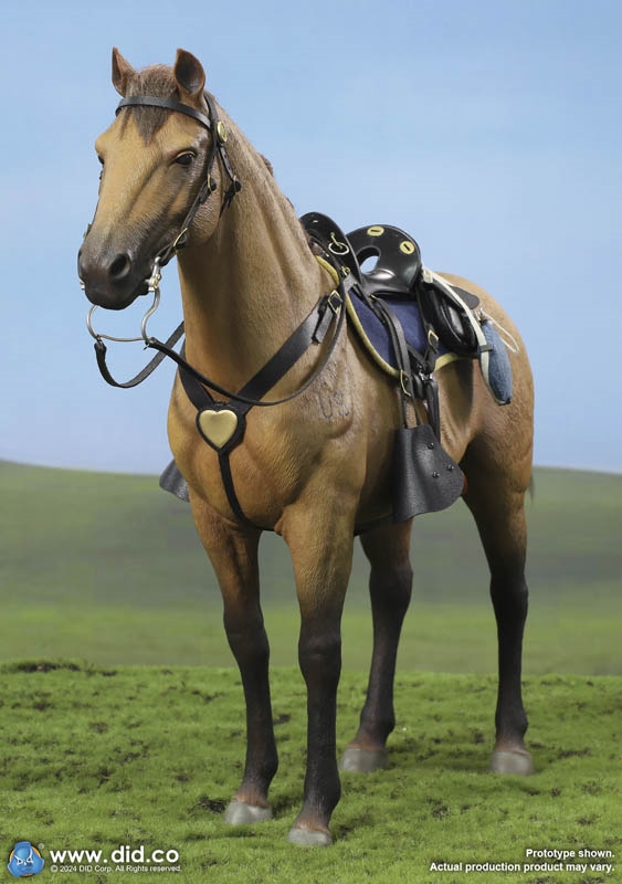 Brown Standing  War Horse - US Civil War era with Tack 1/6 Scale Figure