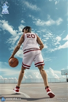 The Basketball Player White Team - Palm Hero Simply Fun Series - DID 1/12 Scale Figure