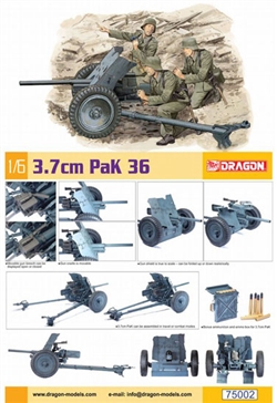 1/6 3.7cm PaK 36 Model Kit