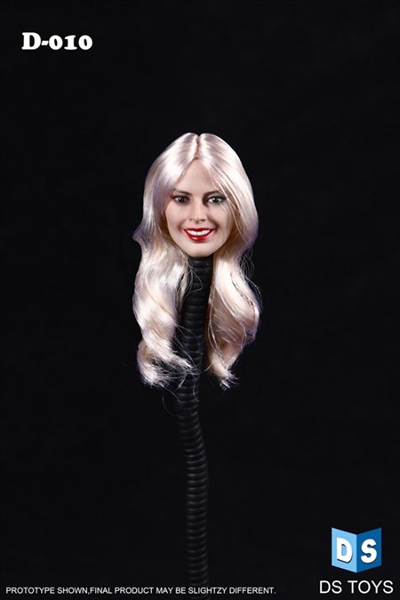 Female Head Sculpt with Blond Hair - DS Toys 1/6 Scale Accessory