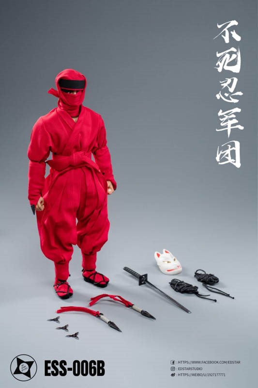 Ed Star 1/6 Undead Ninja Blue Army Clothes and Weapons Set [ESS