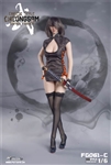 Combat Cheongsam - Black CP Camouflage - Fire Girl 1/6 Scale Accessory