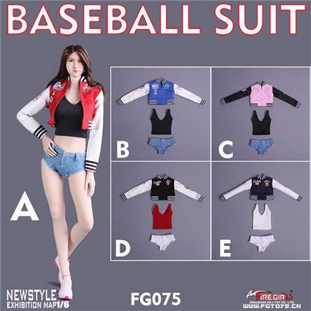 Baseball Outfit - Five Color Options - Fire Girl 1/6 Scale Accessory Set