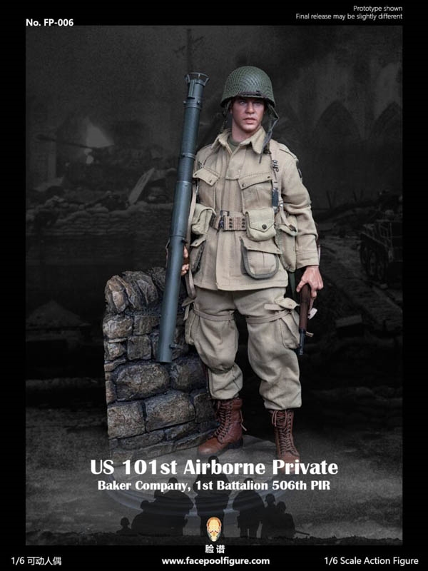 US 101st Airborne Private - Facepool 1/6 Scale Figure