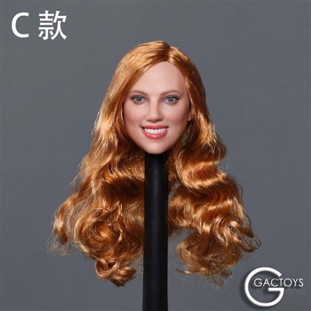 Caucasian Women’s Head Sculpt - Version C - GAC Toys 1/6 Scale