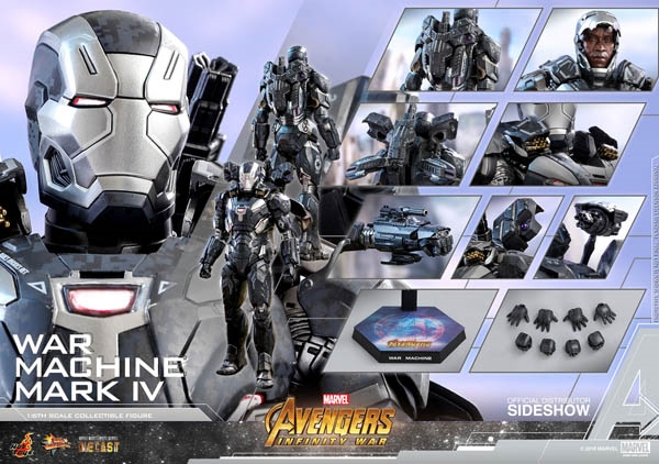 War Machine Mark Iv Diecast Avengers Infinity War Movie Masterpiece Series Hot Toys 16 Scale Figure