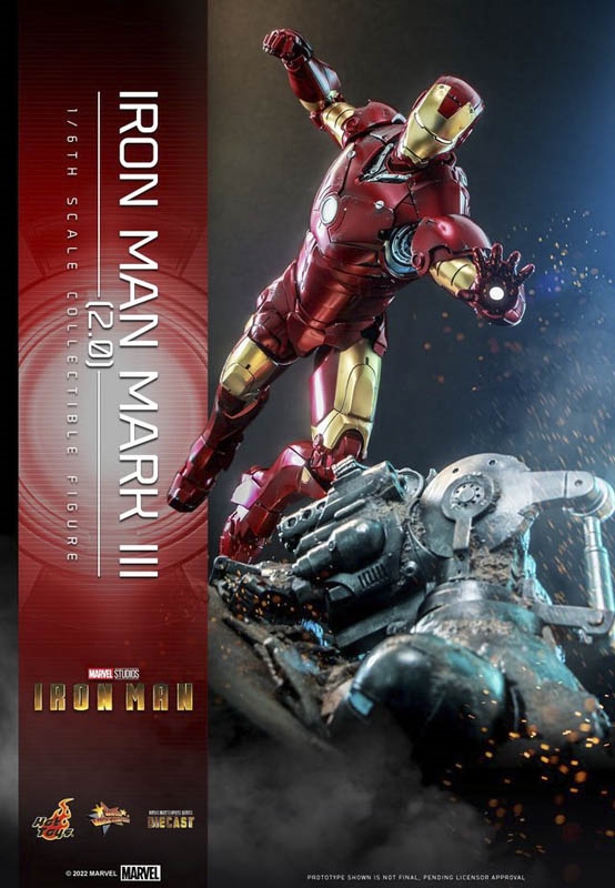 Iron Man Mark III 2.0 Diecast - Hot Toys MMS664D48 1/6 Scale Figure