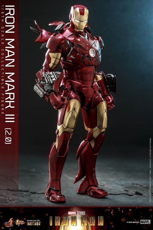 Iron Man Mark III 2.0 Diecast - Hot Toys MMS664D48 1/6 Scale Figure