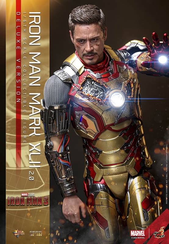 Iron Man Mark XLII 2.0 Deluxe - Iron Man III - Hot Toys MMS759D66  1/6 Scale Figure