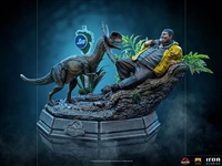 Dennis Nedry meets the Dilophosaurus - Jurassic Park - Iron Studios 1/10 Scale Statue