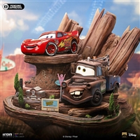 Lightning McQueen & Tow Mater Deluxe - Cars - Iron Studios 1/10 Statue