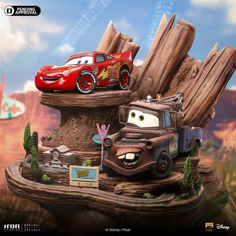 Lightning McQueen & Tow Mater Deluxe - Cars - Iron Studios 1/10 Statue