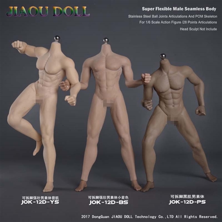 Strong Male Body - Three Options - Jiaou Doll 1/6 Scale Body