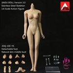 Female Body 3.0 - Metal Core, Detachable Feet - Natural Skin - Jiaou Doll 1/6 Scale Figure