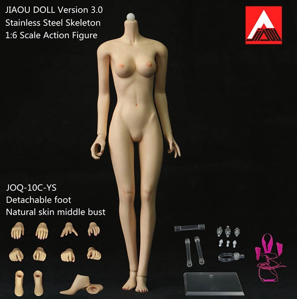 Jiaou Doll 1/6 Scale Female Body Middle Breast Version 3.0 No-head  Skeletion