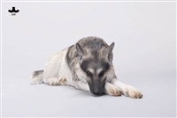 Lying German Shepherd Figurine Version B - JXK Studio 1/6 Scale Figure