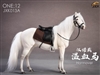 Horse with Saddle - White - JxK Studios 1/12 Scale Accessory