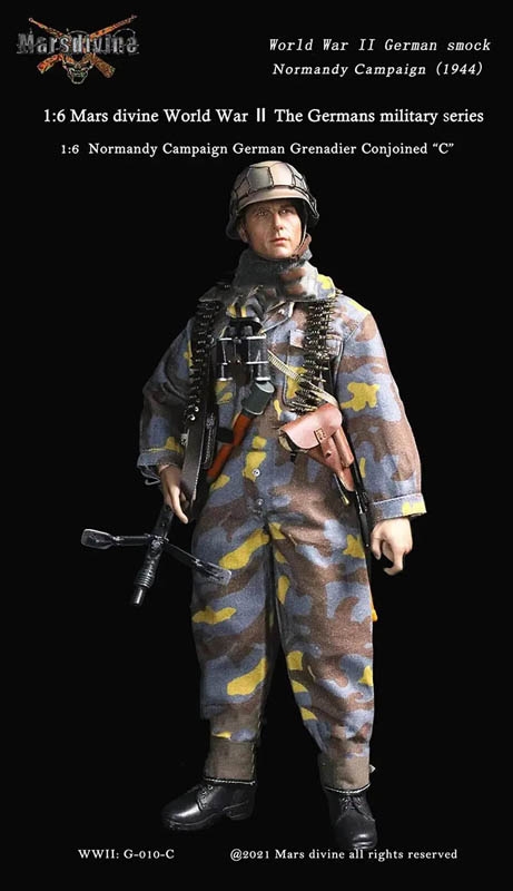 German Camouflage Jumpsuit with Helmet and Sweater Version C