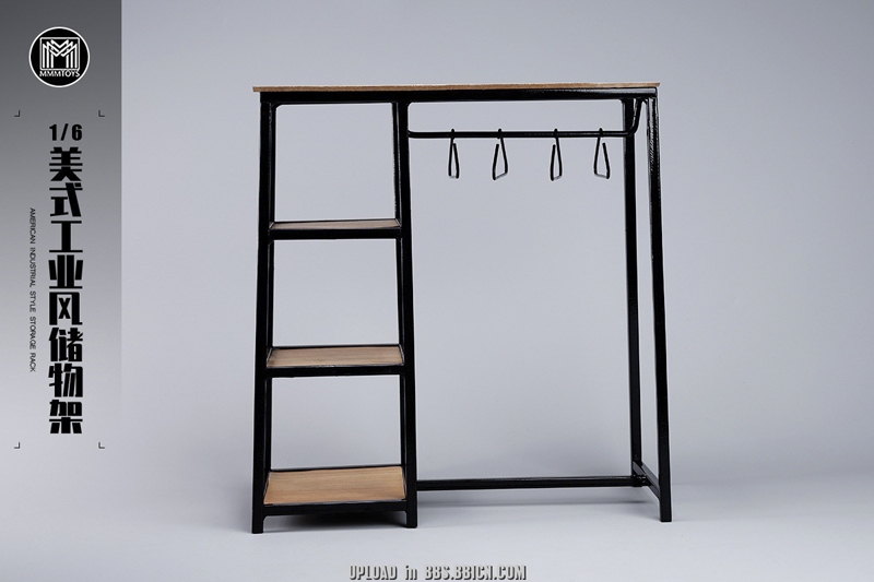 American Industrial Style Storage Rack - MMM Toys 1/6 Scale Diorama Accessory