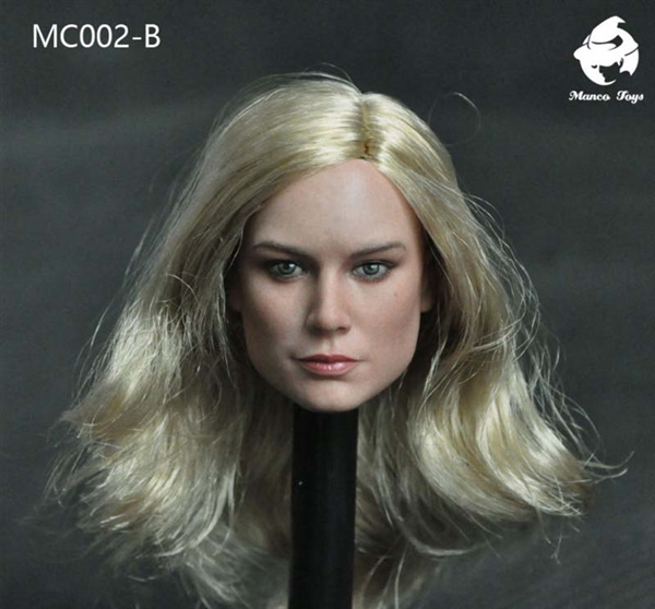 Custom Actress Head - Version B Long Hair - Manco Toys 1/6 Scale Figure