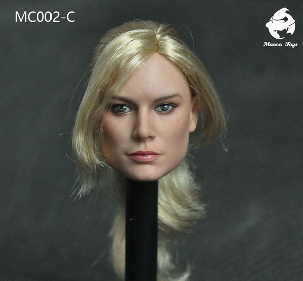 Custom Actress Head - Version C Ponytail Hair - Manco Toys 1/6 Scale Figure