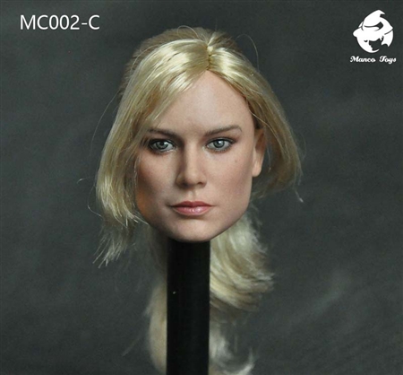 Custom Actress Head - Version C Ponytail Hair - Manco Toys 1/6 Scale Figure