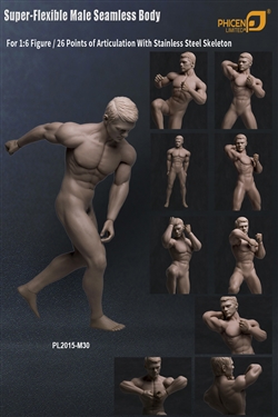 Super-Flexible Seamless Male Body - Phicen 1/6 Scale