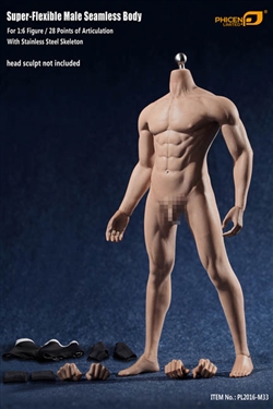 Seamless Male Body without Head - 1/6 Scale Body