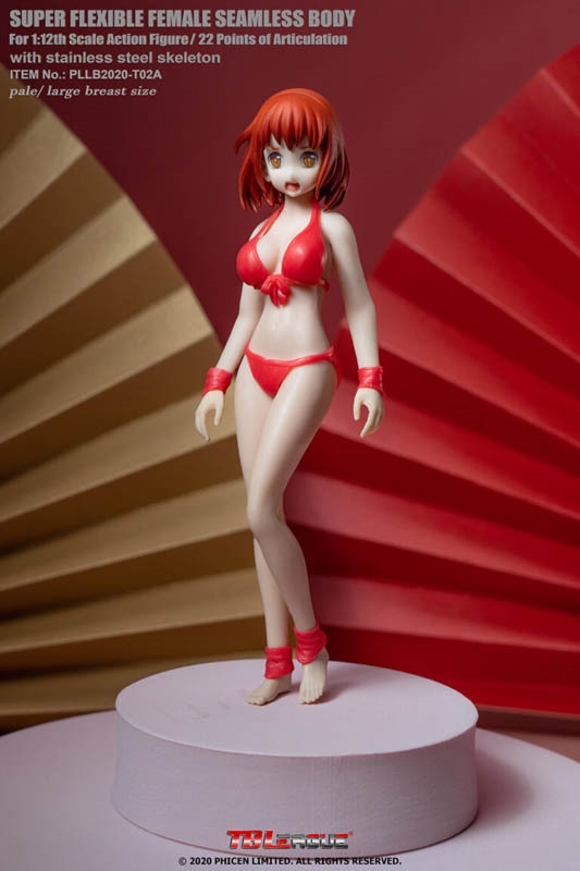 Large Bust Super-Flexible Female Seamless Body - Red Version -TB League 1/12 Scale