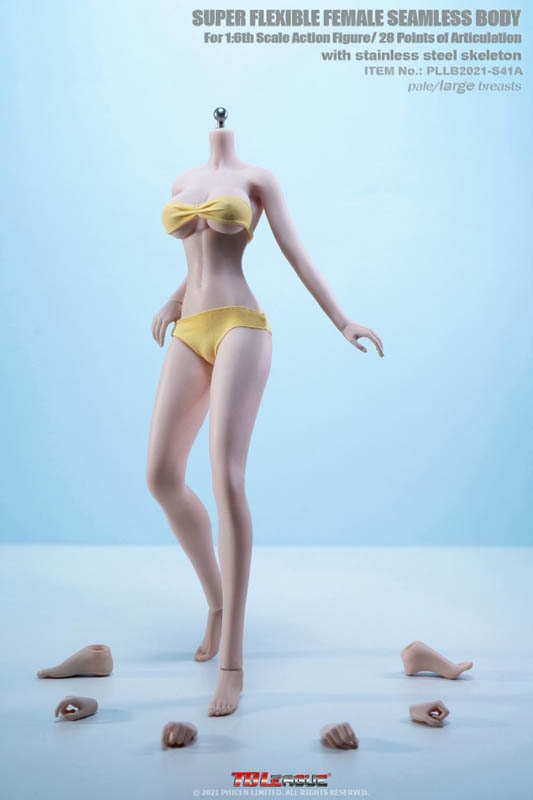 Seamless Body - Tall and Slender Large Bust - No Head and Detachable Feet - TBLeague 1/6 Scale Figure