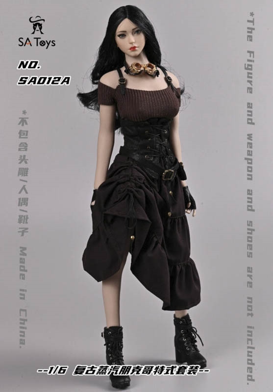 1/6 Gothic Dress Clothing Set For 12 PHICEN JIAOU DOLL Hot Toys Female  Figure
