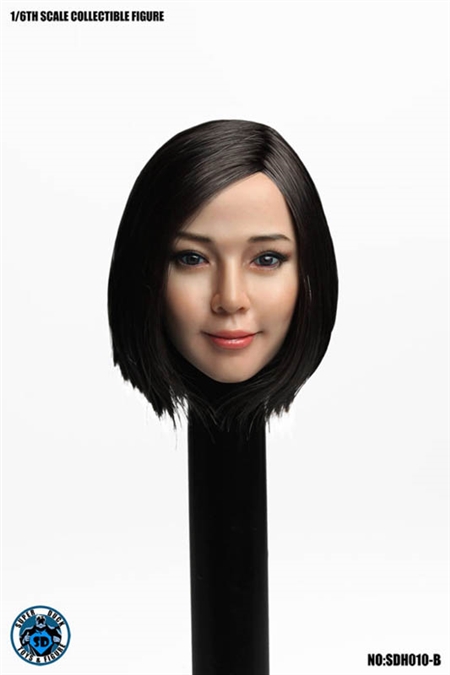 Asian Headsculpt 2.0 - Short Black Hair - Superduck 1/6 Scale Accessory