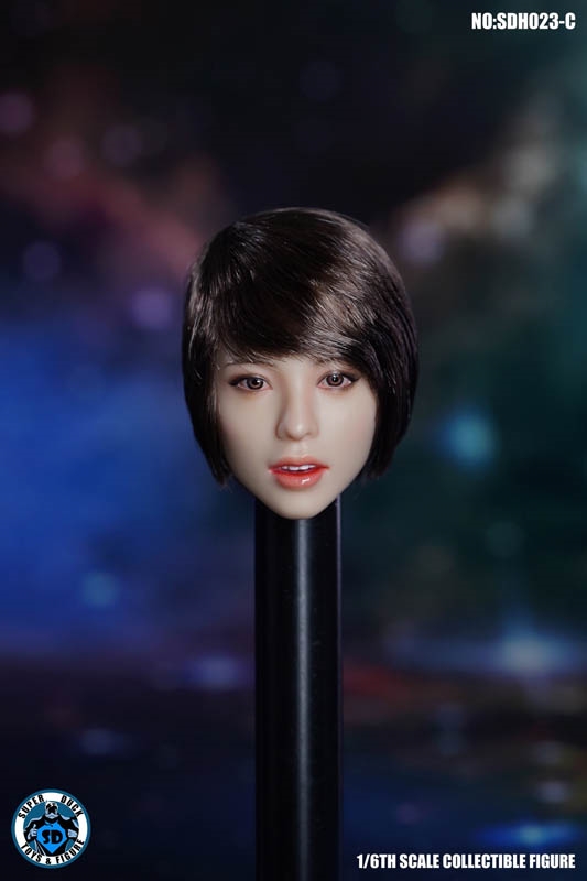 Asian Headsculpt 23 - Short Hair - Super Duck 1/6 Scale Accessory