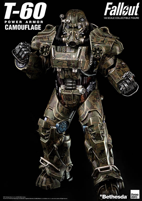 T-60 Camouflage Power Armor - Fallout - Threezero 1/6 Scale Figure