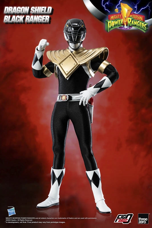 Dragon Shield Black Ranger - Mighty Morphin Power Ranger - Threezero 1/6 Scale Figure