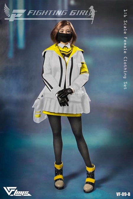 Fighting Girl Female Clothing Set - White Version - VF Toys 1/6