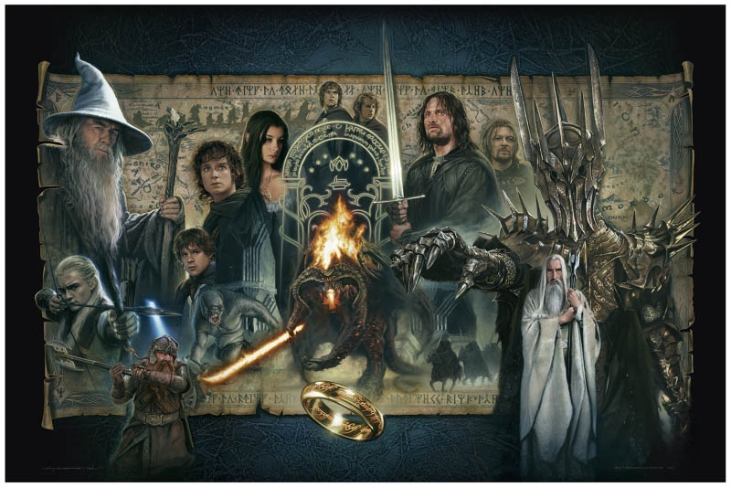 The Fellowship of the Ring - Vanderstelt Studio Art Print